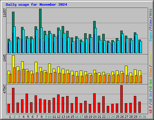 Daily usage for November 2024