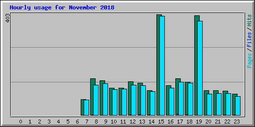 Hourly usage for November 2018