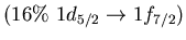 $(16\%\ 1d_{5/2} \to 1f_{7/2})$